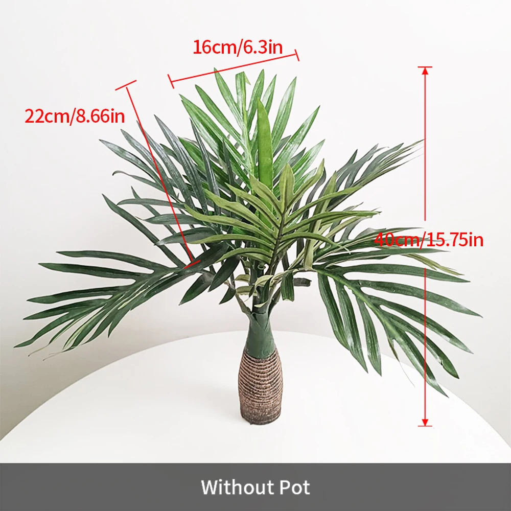 palmier tropical artificiel en pot pour décoration intérieure et extérieure - vue 9 sur 9