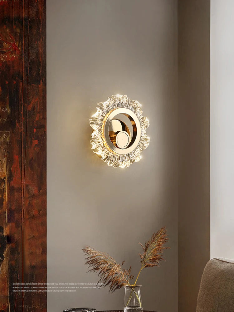 applique murale led tournesol design intérieur moderne minimaliste - vue 6 sur 7