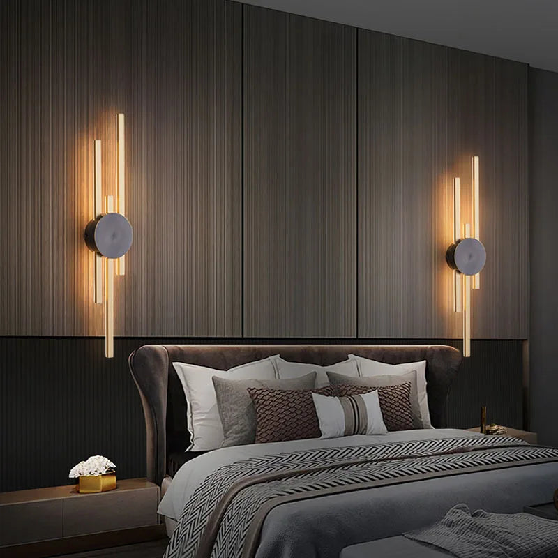 applique murale led minimaliste en laiton pour restaurant - vue 4 sur 18