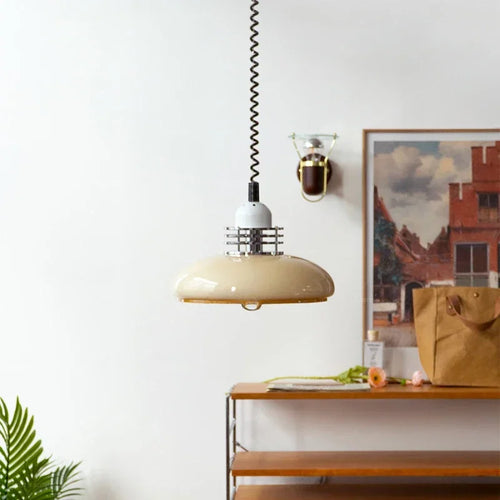 lustre suspendu rétractable style médiéval bauhaus