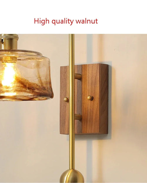 Retro Bedroom Wall Lamp, Glass Living Room Hallway, Staircase Headboard, Dining Room, LED Wall Lamp, Minimalist Design - vue 7 sur 6