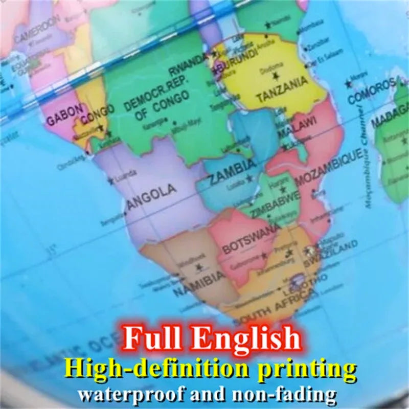 globe rotatif lumineux en anglais pour bureau et enseignement - vue 4 sur 7