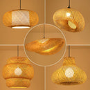 lustre style chinois fait main en bambou tissage pastoral vintage