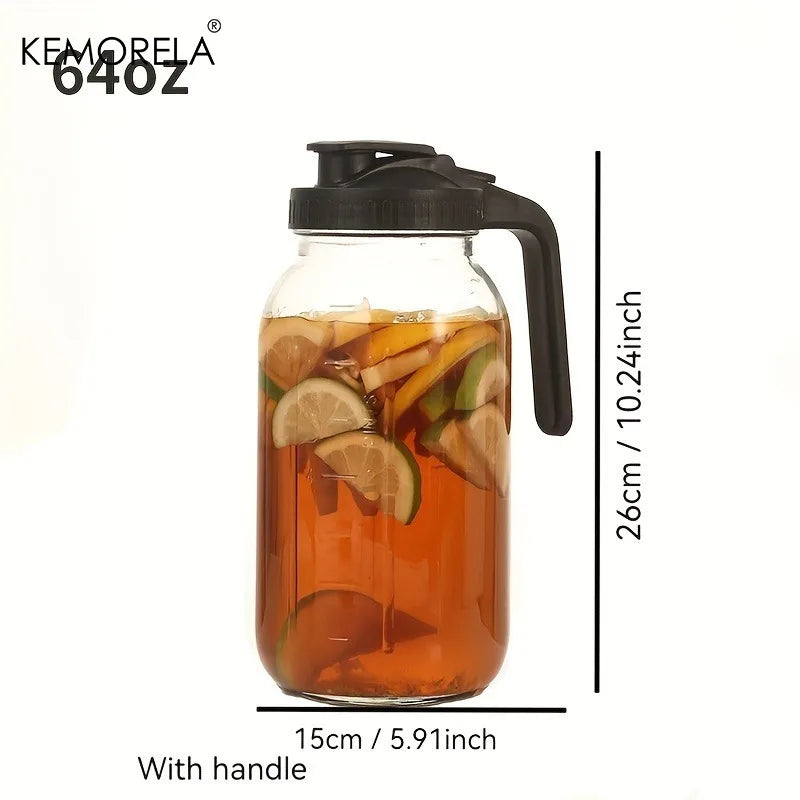 Carafe eau verre 19l avec poignée et couvercle