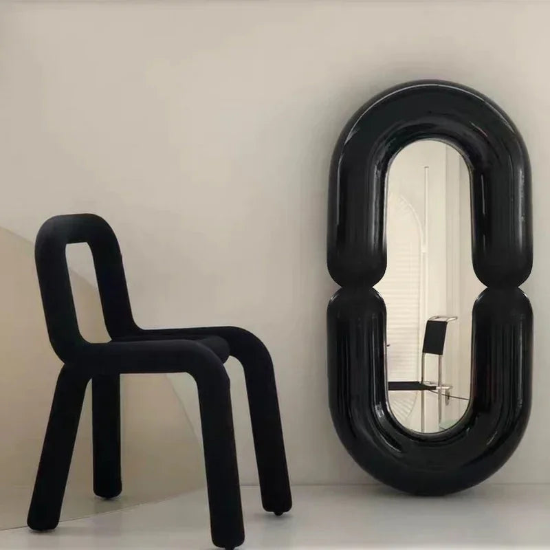miroir mural ovale décoratif style nordique pour chambre - vue 4 sur 15