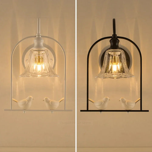 applique murale moderne led en forme d'oiseaux pour décoration