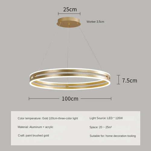 lustre circulaire moderne pour décoration intérieure créative et élégante - vue 9 sur 15