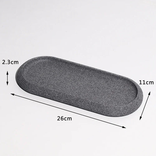 kit moderne d'accessoires de salle de bain en sable et gravier - vue 15 sur 18
