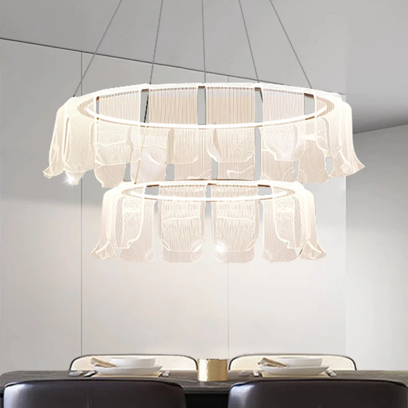 suspension moderne et créatif en acrylique à LED - vue 4 sur 9