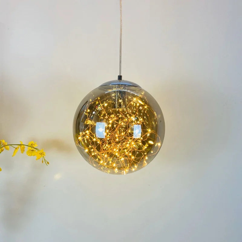 lustre nordique en étoile design en verre pour décoration intérieure - vue 3 sur 25