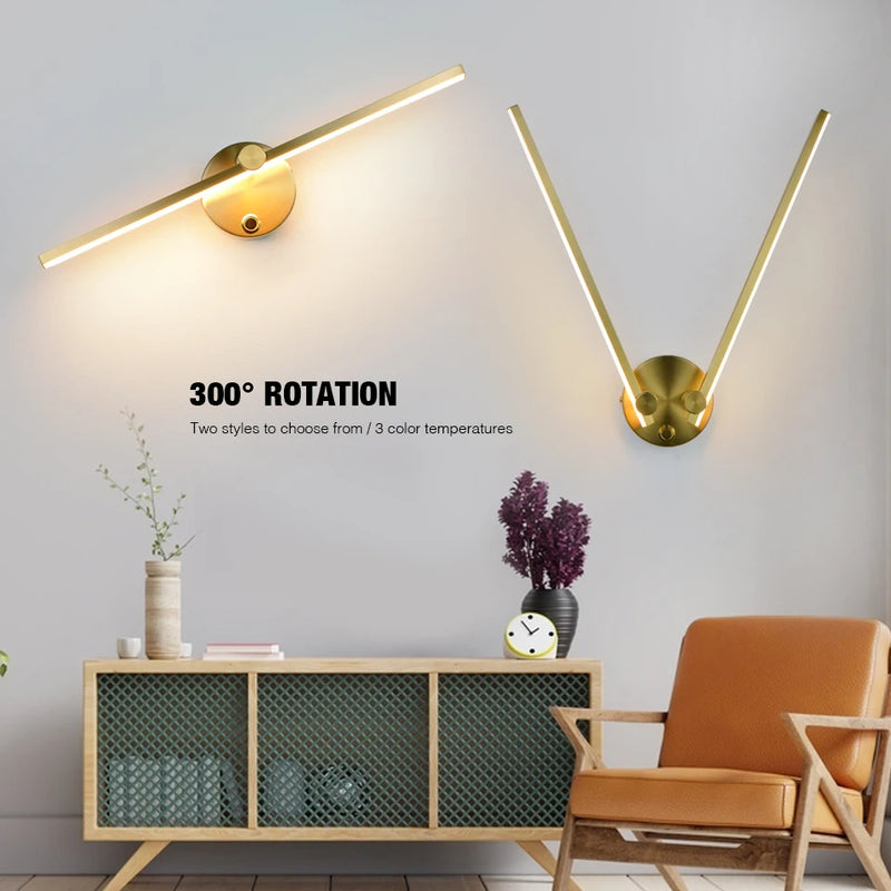 applique murale led minimaliste rotative librement réglable