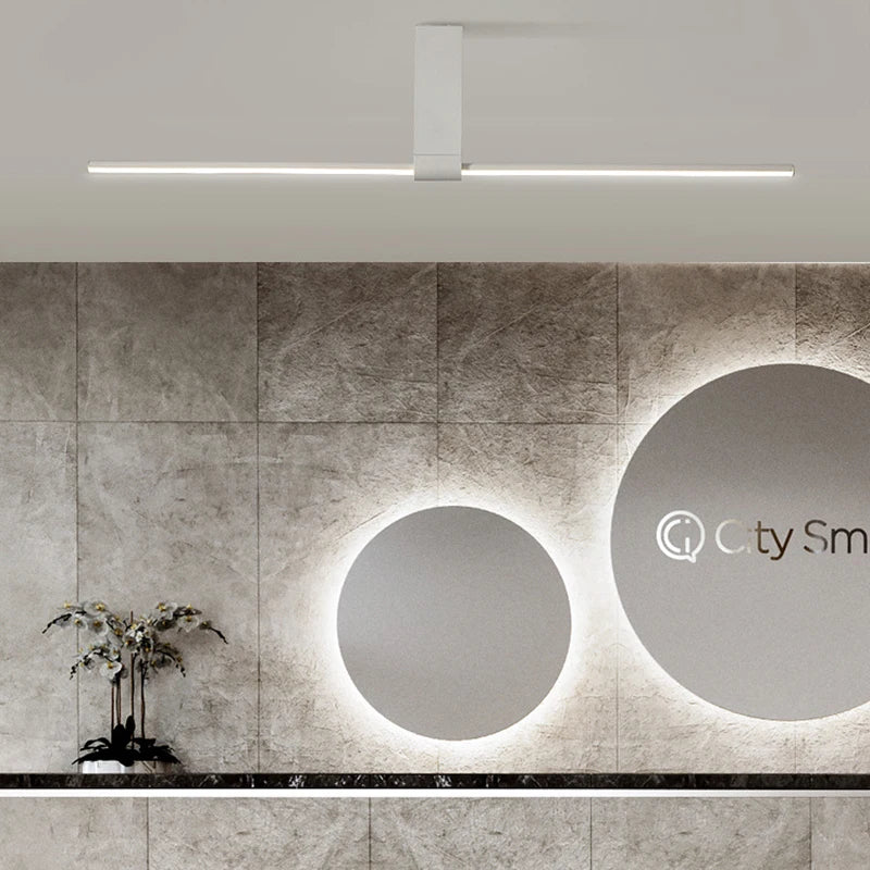 lampes de plafond minimalistes longues pour divers espaces - vue 5 sur 12