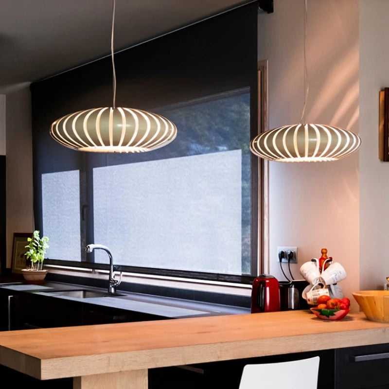 Plafonnier LED moderne chambre créative chaude citrouille Restaurant décor - vue 6 sur 8