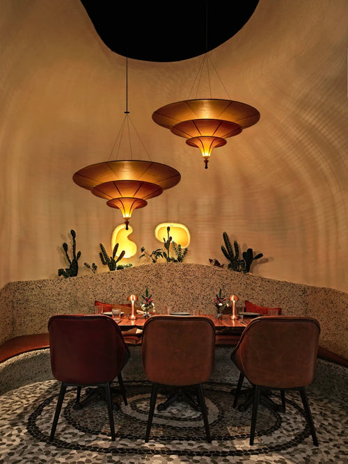 lustre d'ambiance bouddhiste pour décoration wabi sabi asiatique