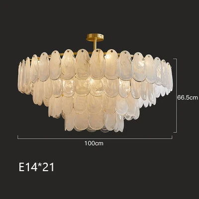 lustre suspendu en verre design nuage créatif moderne - vue 8 sur 18