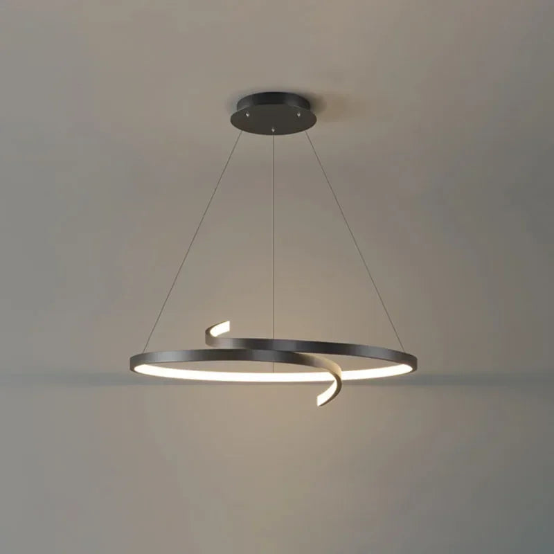 lustre led nordique pour éclairage intérieur et décoration - vue 3 sur 12