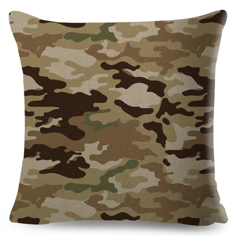 housses de coussin décoratives motif camouflage militaire pour tous styles