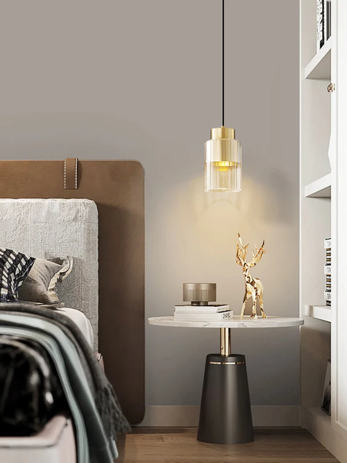 suspension moderne en cuivre pour éclairage créatif luxe - vue 4 sur 8