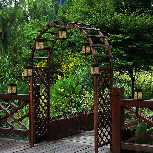 lanterne solaire décorative pour jardin et cour extérieure - vue 6 sur 7