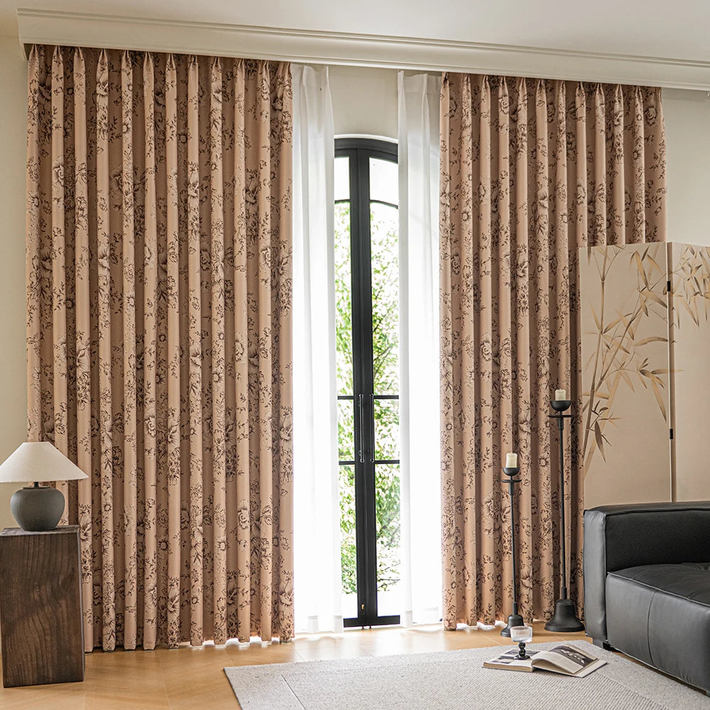 Rideau occultant floral thermique pour chambre salon moderne - vue 2 sur 7