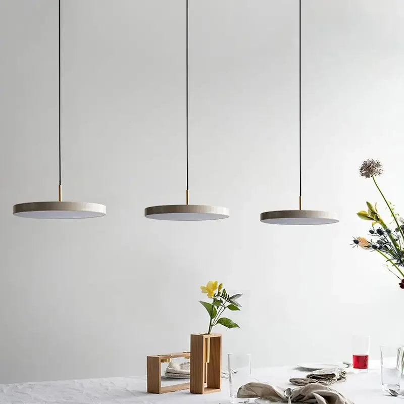 Suspension LED moderne avec disque d'étude - vue 4 sur 12