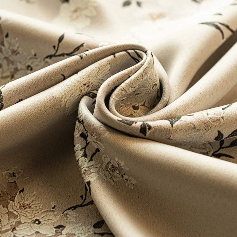 Rideau occultant motif floral moderne pour chambre salon