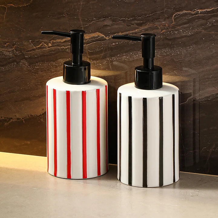 bouteille céramique pour lavage mains gel douche et lotion - vue 2 sur 12