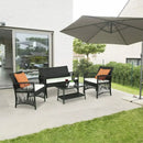 ensemble moderne de mobilier de jardin en rotin