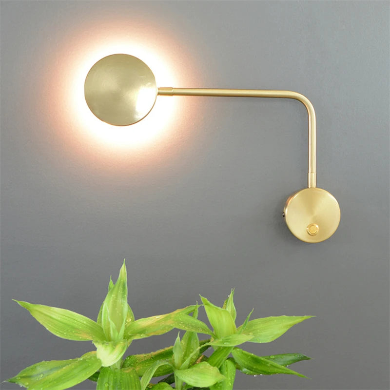 applique murale led moderne avec interrupteur rotative pour décoration maison