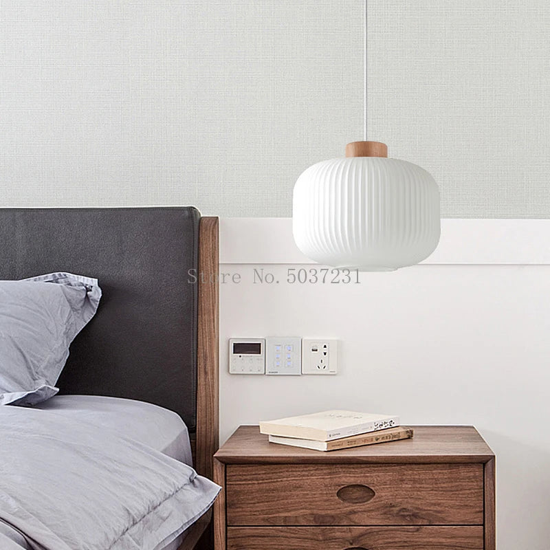 lampe led suspendue design nordique makaron pour décoration intérieure - vue 3 sur 9