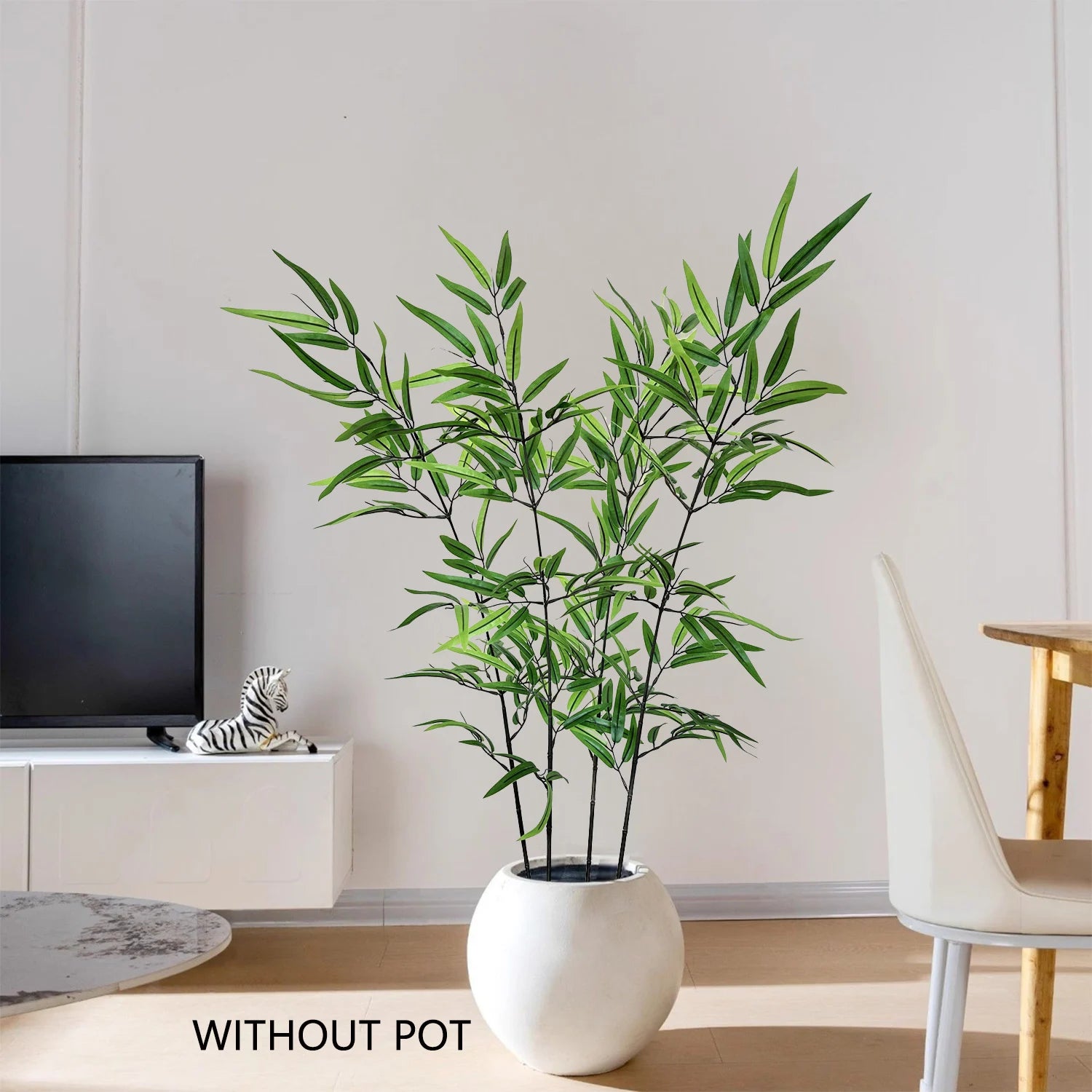 lot de 4 branches de bambou artificielles pour décoration festive intérieure - vue 4 sur 10
