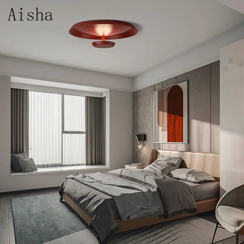 plafonnier led circulaire design créatif pour décoration maison - vue 4 sur 9