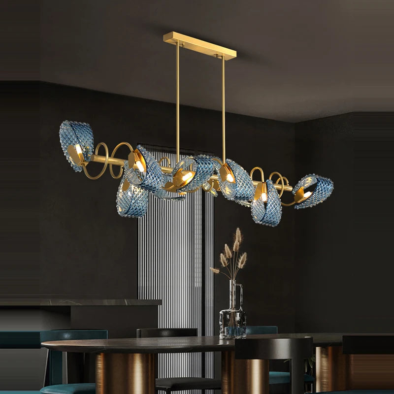 lustre en verre cristal LED pour un éclairage élégant - vue 5 sur 21