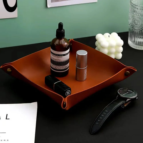 boîte de rangement en cuir pour clés et cosmétiques - vue 3 sur 17
