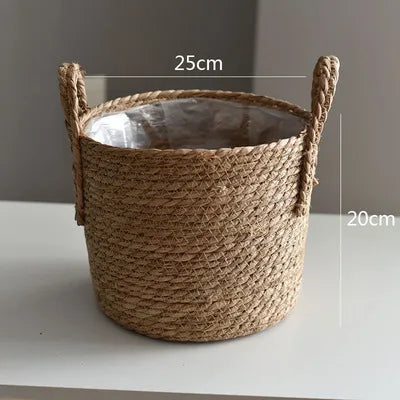 panier tissé à la main pour jardinage et rangement décoratif - vue 8 sur 11