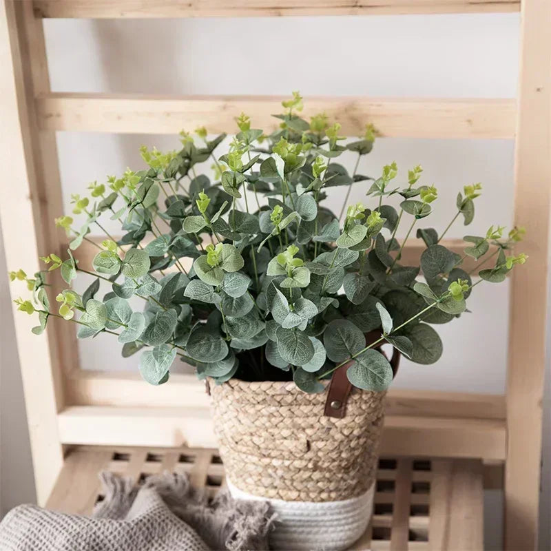 lot de 20 feuilles d eucalyptus artificielles pour décoration florale - vue 3 sur 10
