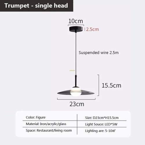 suspension en verre à plusieurs têtes pour intérieur moderne - vue 10 sur 23