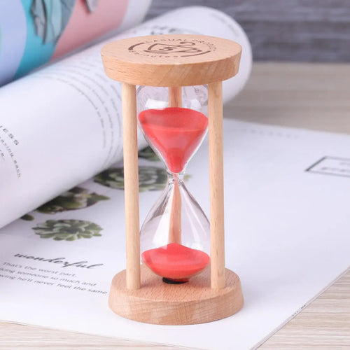 sablier en bois décoratif minuterie créative pour enfants - vue 3 sur 12