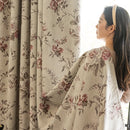 Rideau occultant floral élégant pour salon et chambre