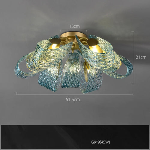lustre en verre cristal LED pour un éclairage élégant