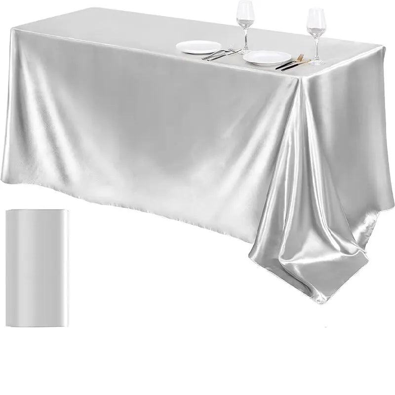 Nappe satin polyester style uni pour table fete