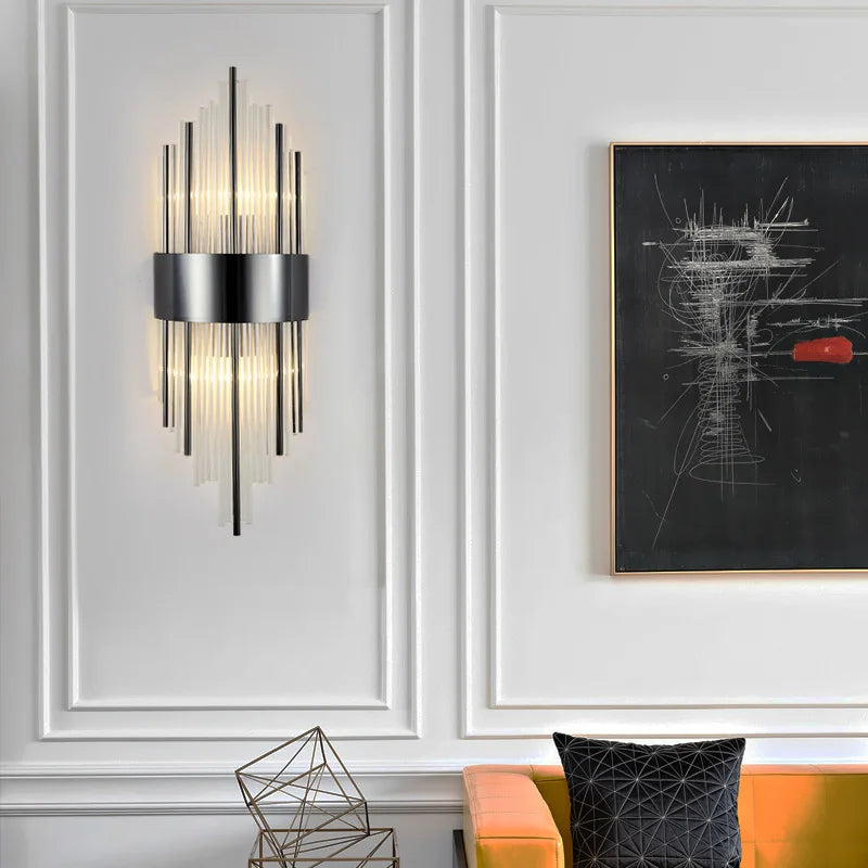 applique murale led en cristal design nordique élégant - vue 4 sur 12
