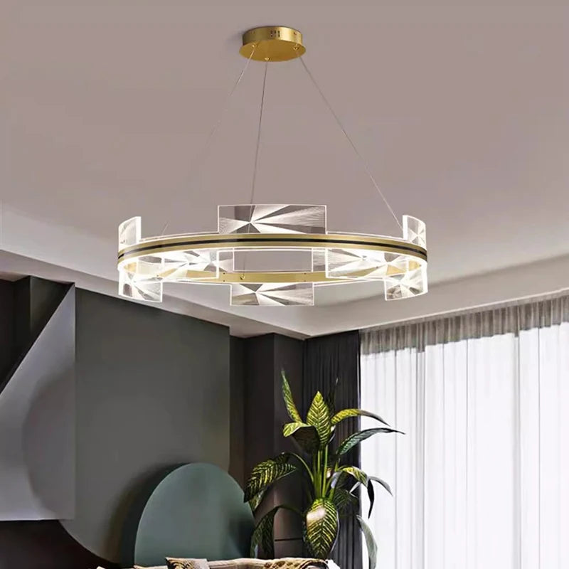 lustre led moderne pour éclairage intérieur - vue 4 sur 9