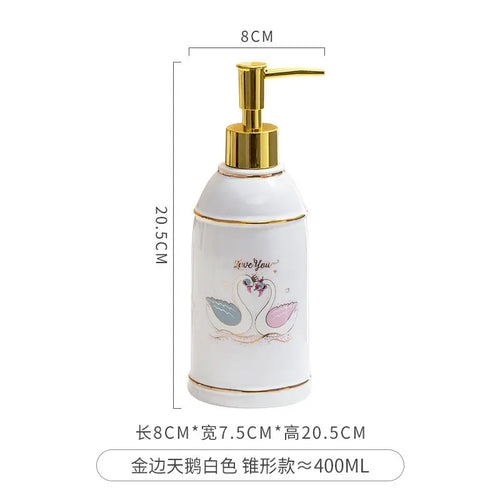 distributeur de savon céramique pour gel douche et désinfectant