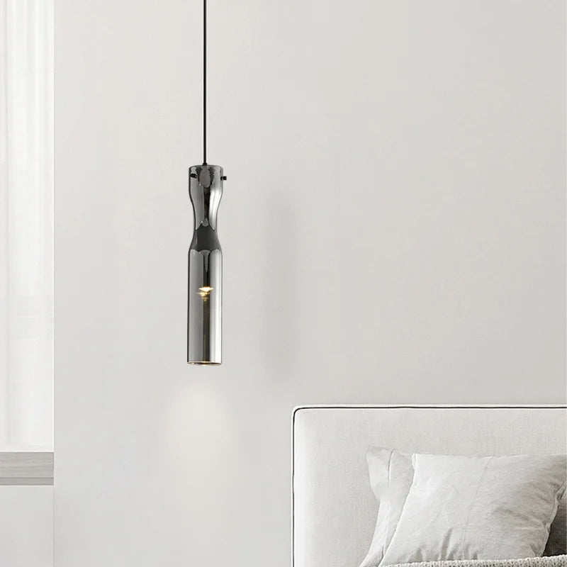 suspension LED moderne en verre avec cordon réglable