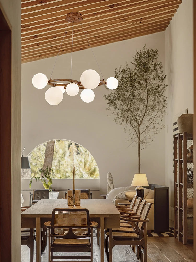 lustre wabi sabi suspendu pour décoration intérieure élégante - vue 5 sur 9