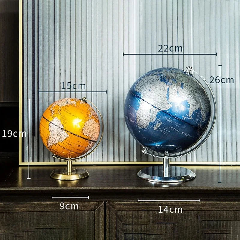 carte du globe rétro pour décoration éducative et géographique - vue 5 sur 9