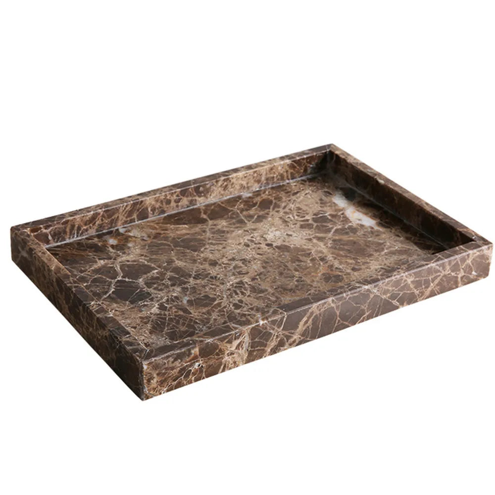 boîte de rangement en travertin et marbre naturel luxe - vue 15 sur 18
