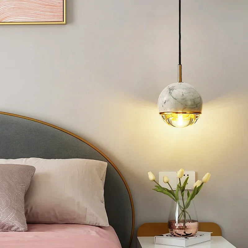 lustre en marbre moderne pour intérieur élégant design nordique - vue 4 sur 24