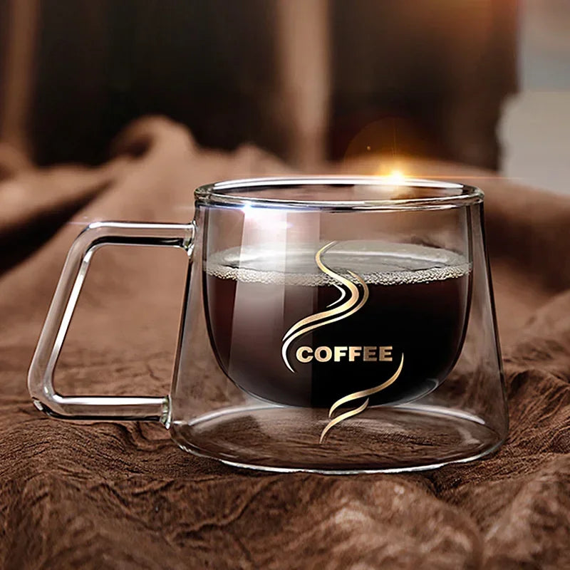 Tasse expresso verre double paroi 200 ml anse - vue 2 sur 6